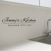 Seasoned with Love - Kitchen Wall Quote with Customized Name